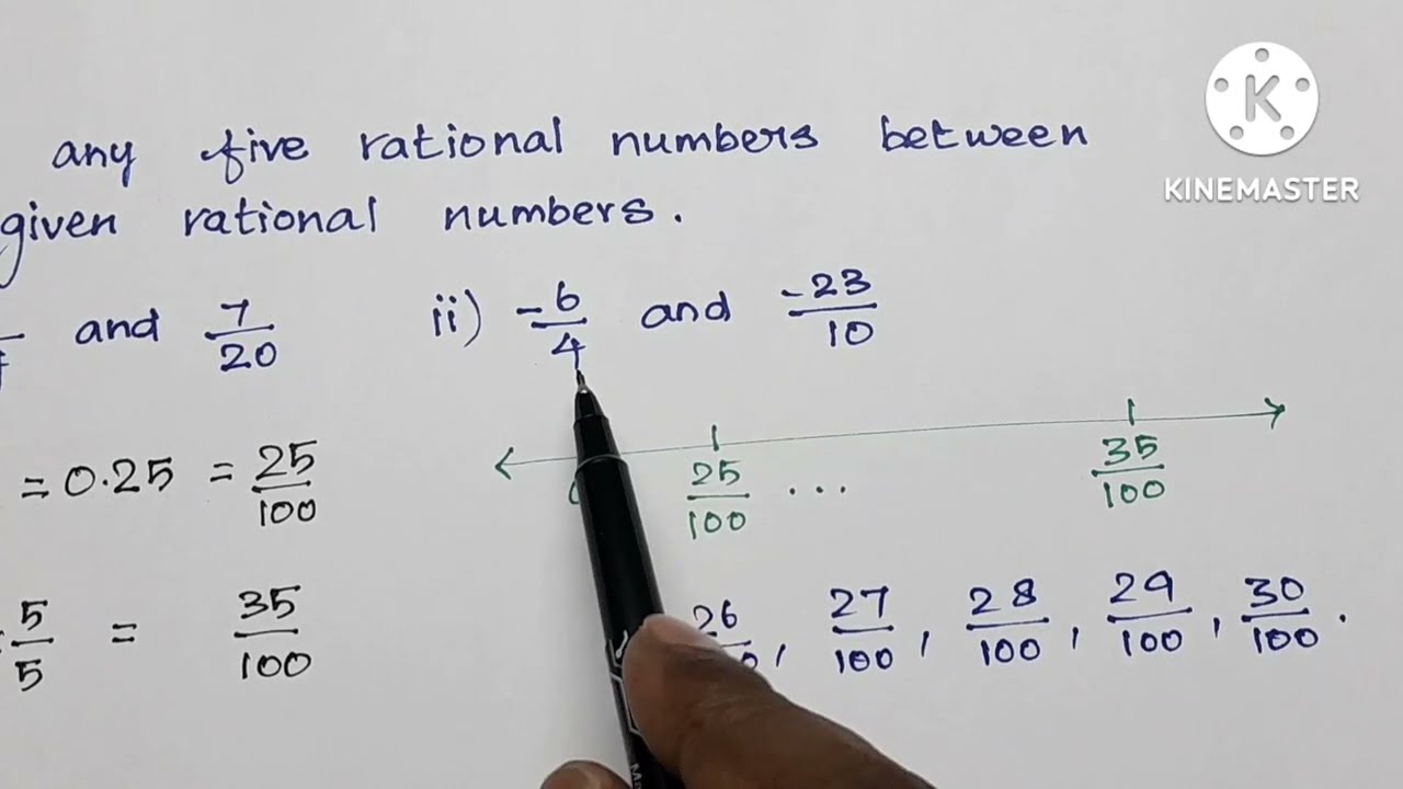Rational Numbers / List any five rational numbers between the given rational numbers