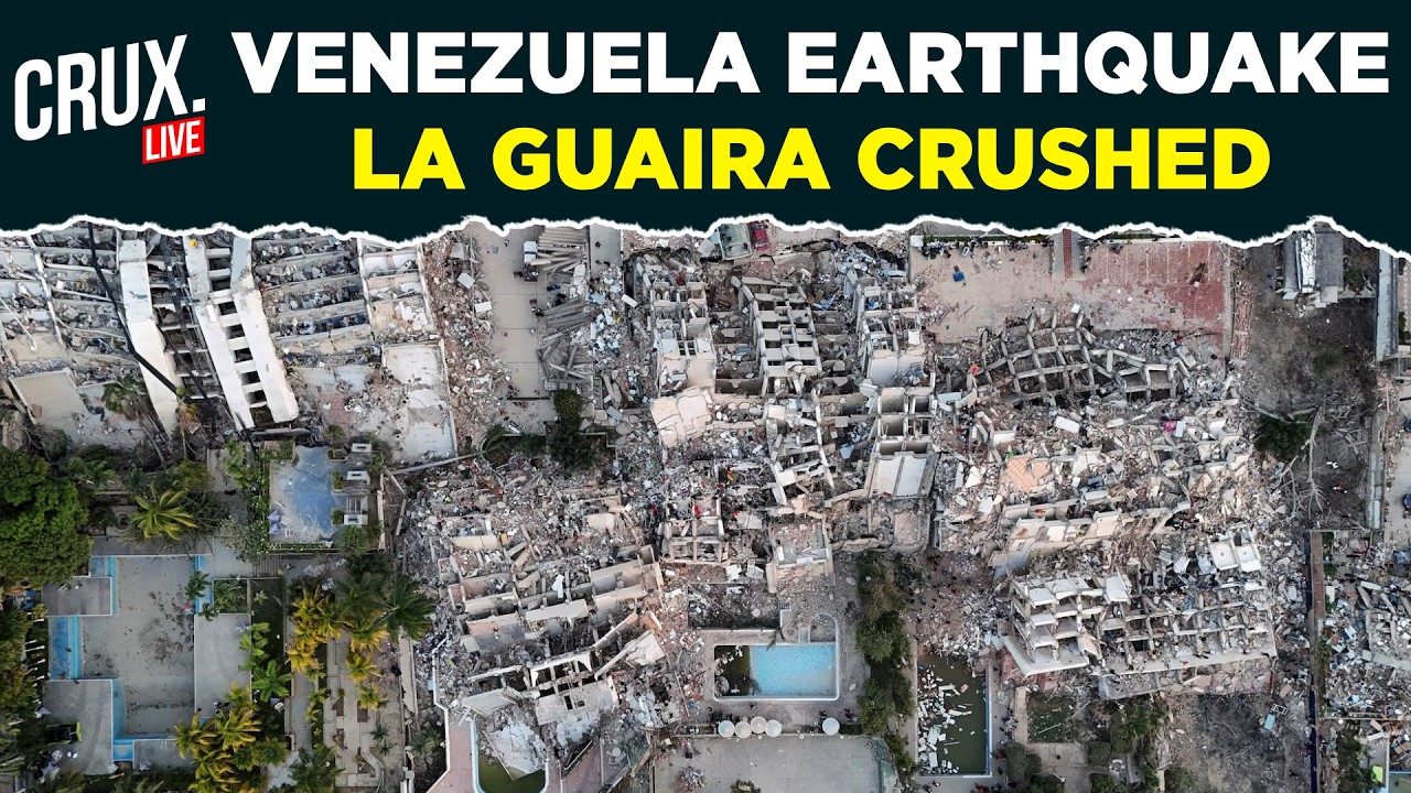 Venezuela Earthquake LIVE | La Guaira Drone Footage Shows Devastation All Around, Over 1900 Dead