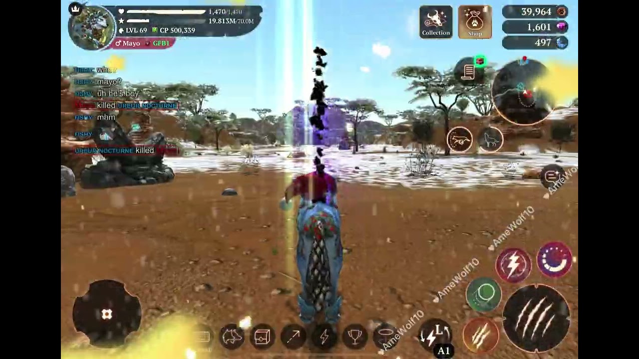 Semi-Friendly 1v1 || THE WOLF ONLINE SIMULATOR 🎆🎇🐺 || Christams gameplay 