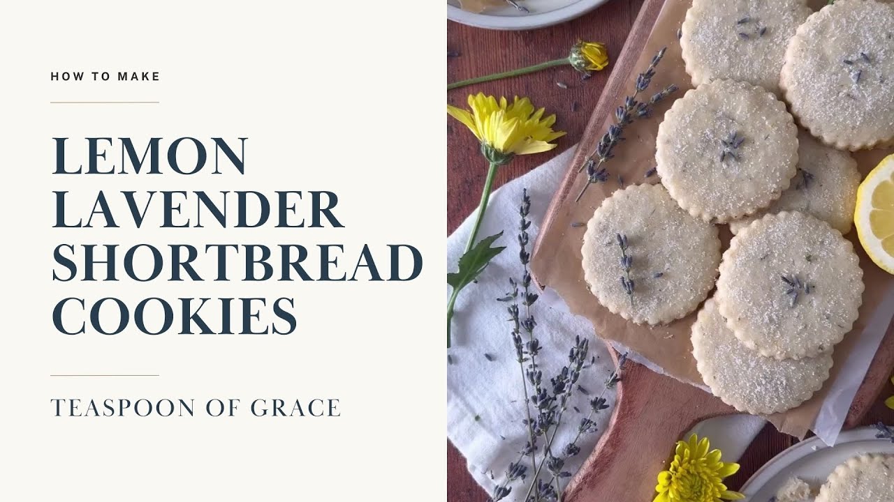 Lemon Lavender Shortbread Cookies