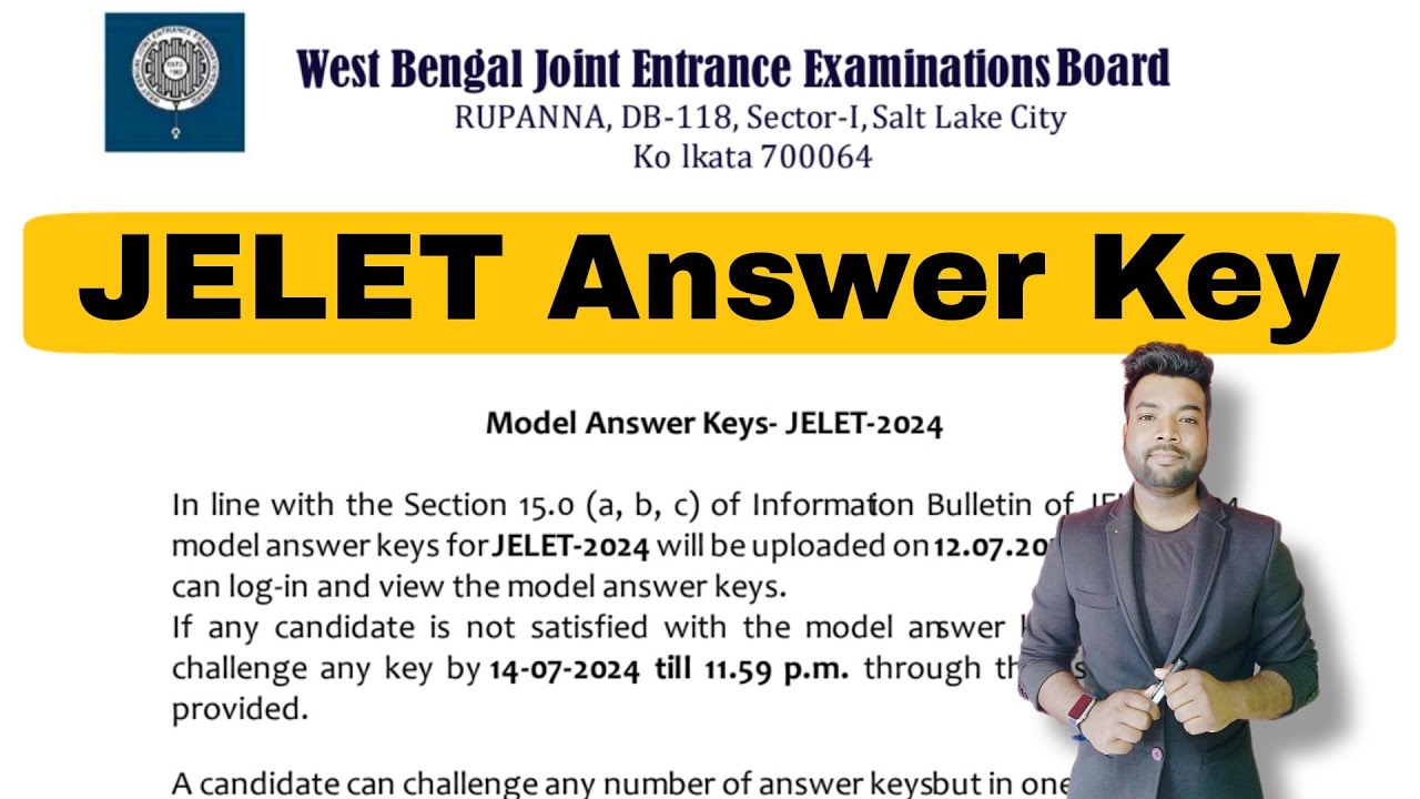 JELET 2024 Answer Key Finally Published | Check Now.