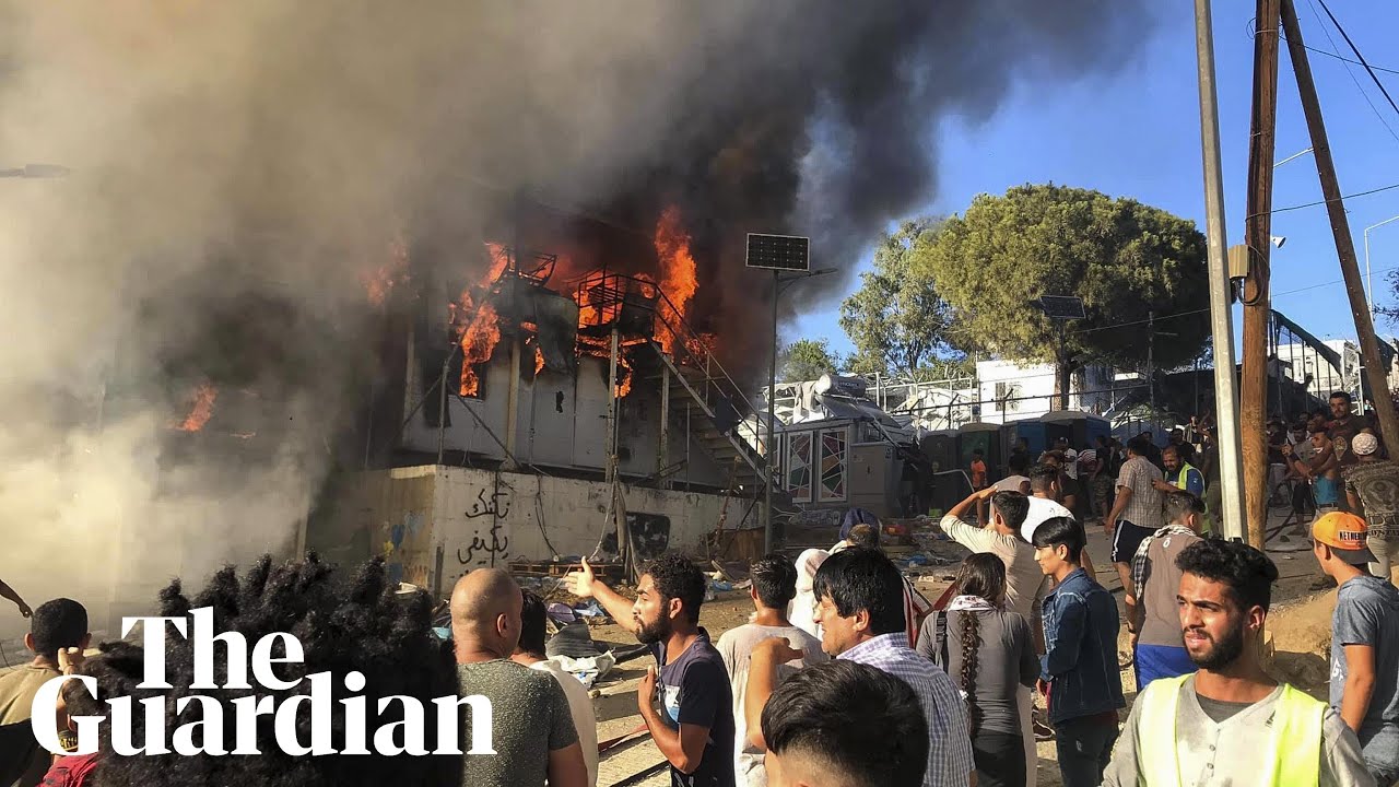 Riots follow deadly fire at Lesbos refugee camp