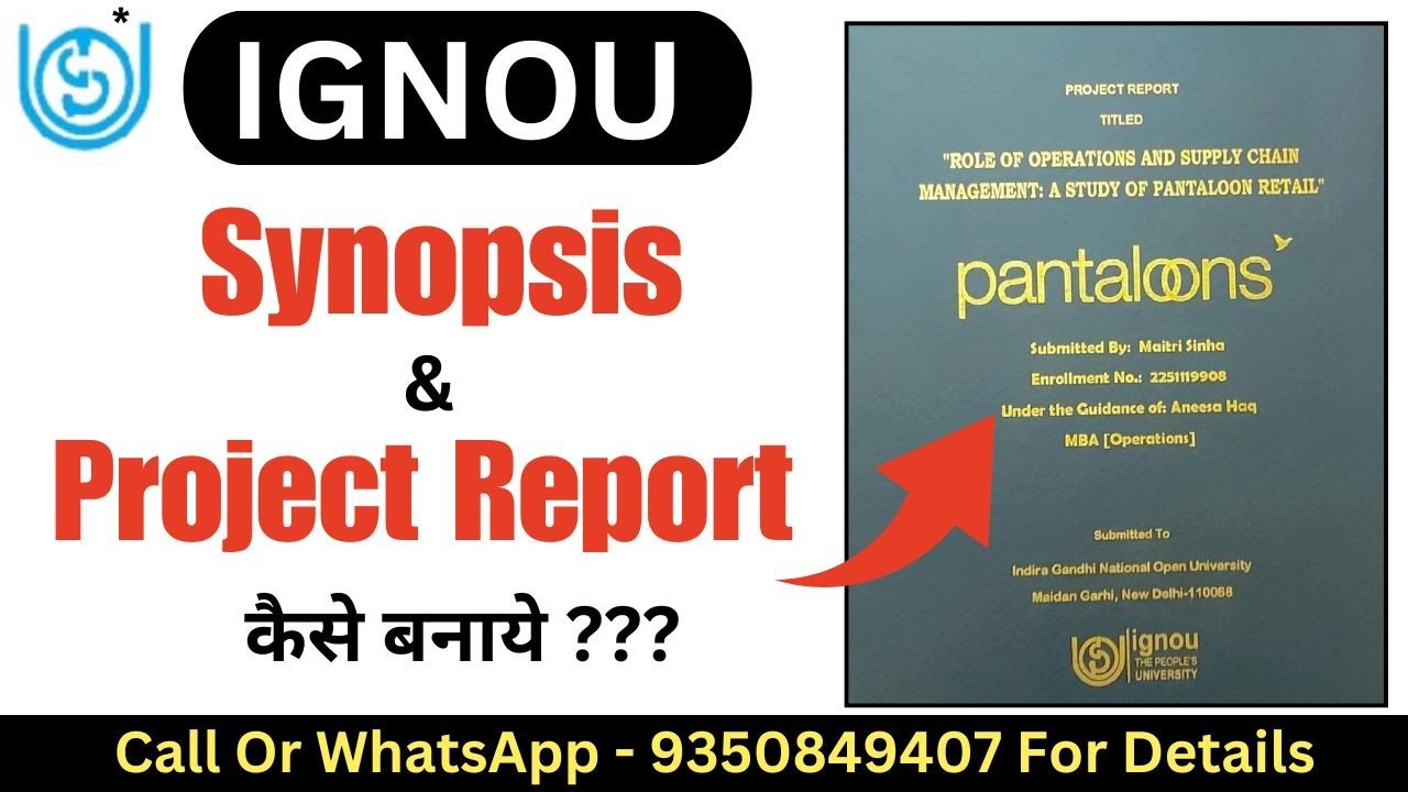 IGNOU Synopsis & Project Report Kaise Banaye? Full Details In Hindi