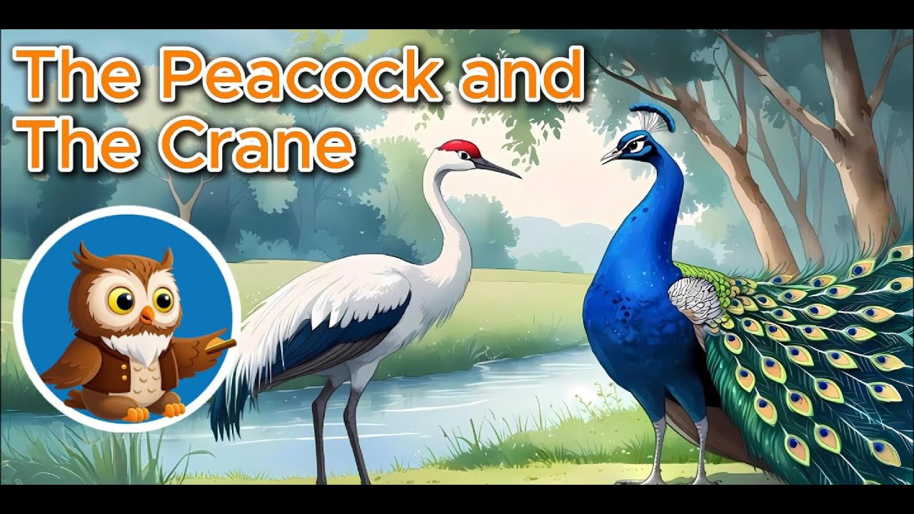 The Peacock and The Crane | Bedtime Stories for Kids | Uncle Owl Stories