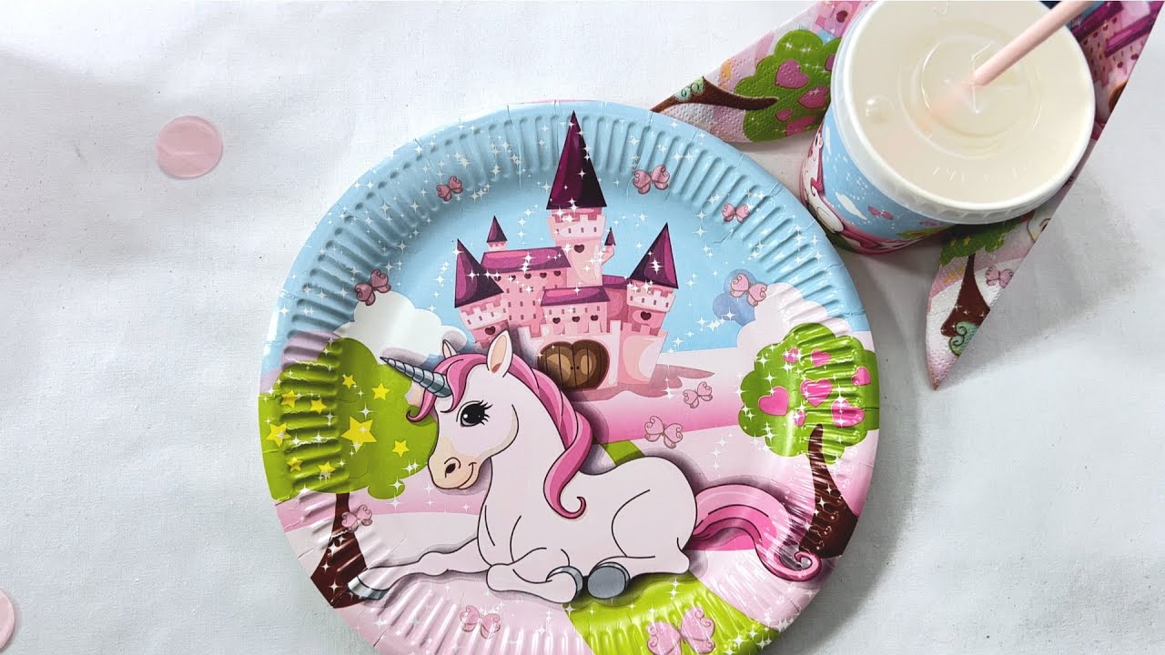 Dekorationsidee zum Einhorn-Kindergeburtstag