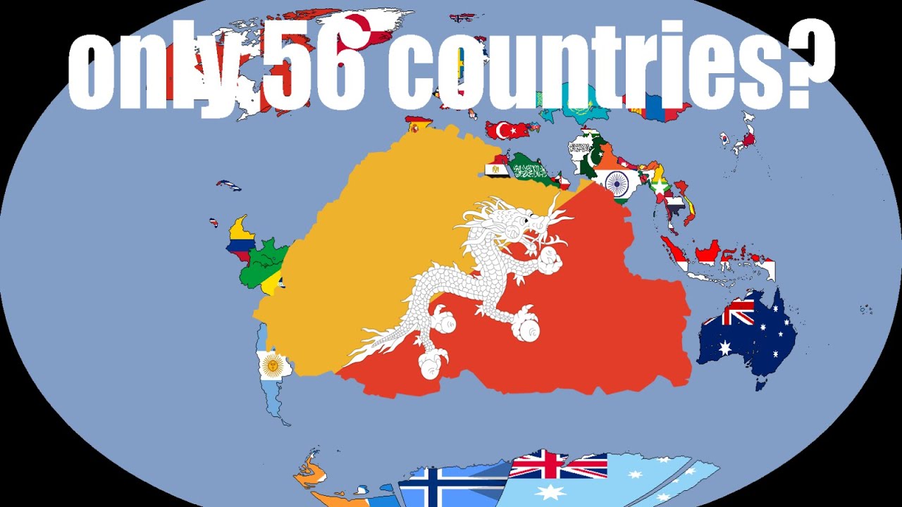 World Map According to Bhutan in Minecraft? - Bhutanese world flag map