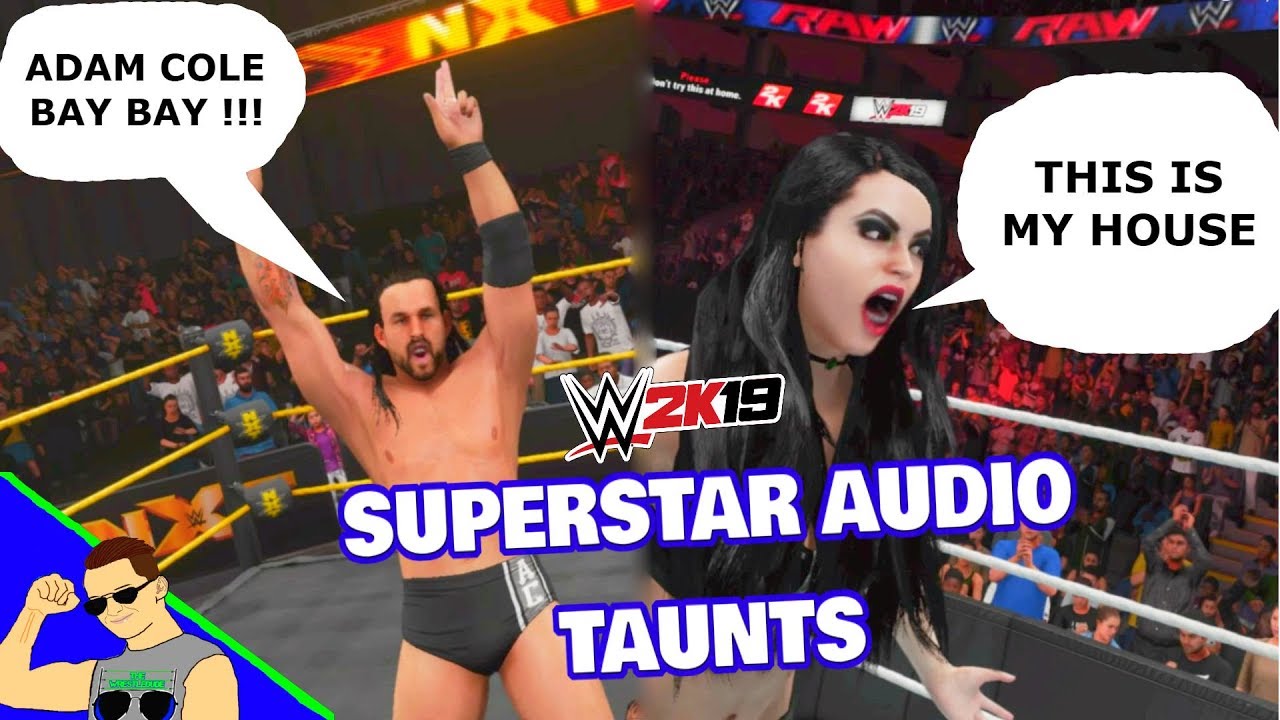 WWE 2K19 All Superstar Audio Taunts (WWE 2K19 Gameplay)