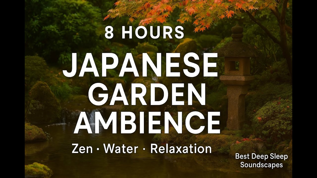 Hours of Japanese Garden Ambience 🌸 | Zen Meditation, Water Sounds & Deep Relaxation
