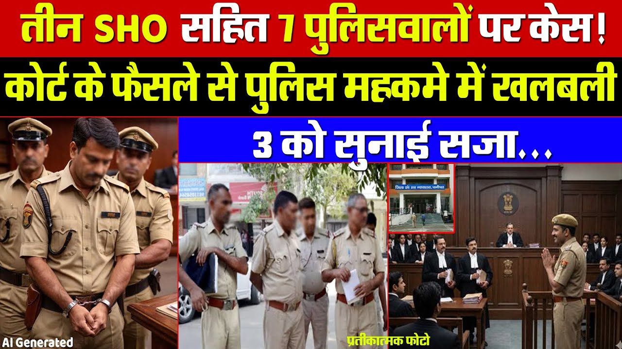 3 SHO सहित 7 पुलिसवालों पर केस! कोर्ट के फैसले से, पुलिस महकमे में खलबली! 3 को सुनाई सजा!