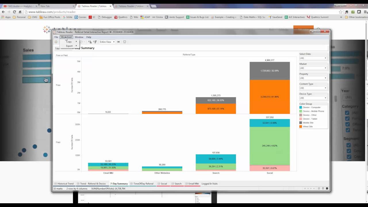 Use Tableau report with Tableau Reader