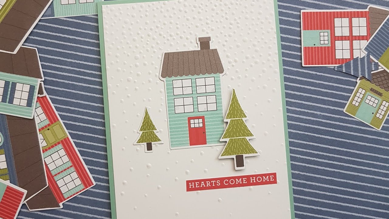 Tutorial  #1 Adventsstädtchen simple Weihnachtskarte