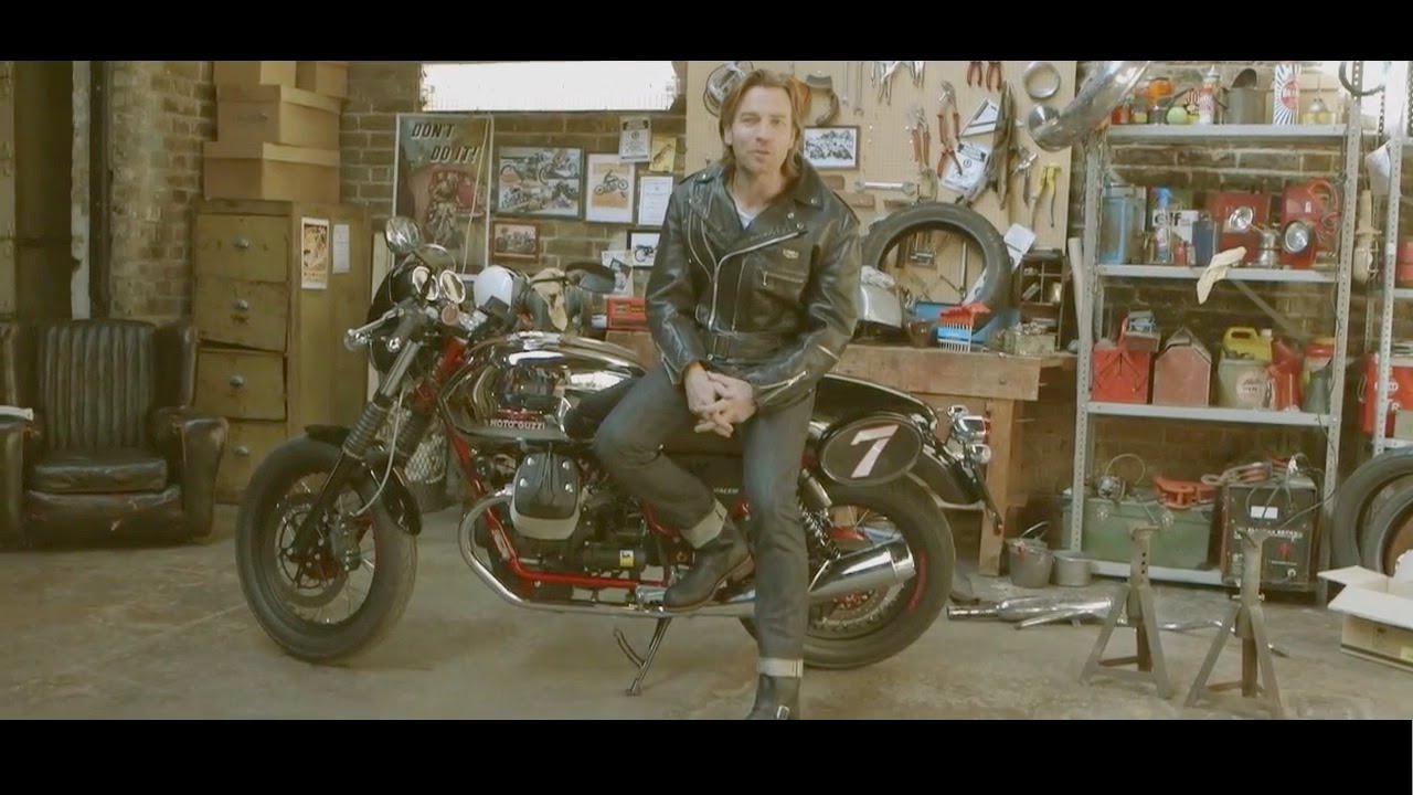Moto Guzzi V7 Racer and Ewan McGregor, 2015 official