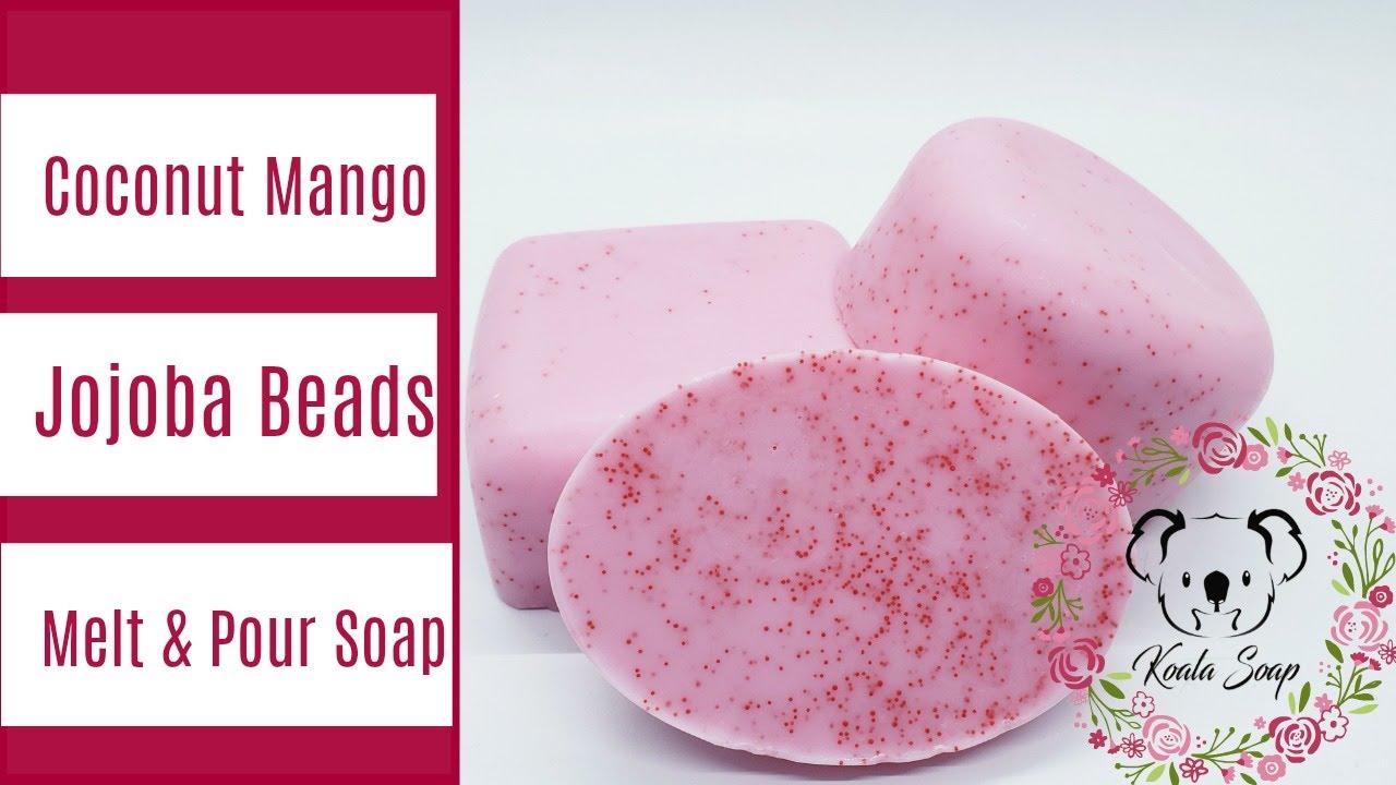 Melt and Pour Soap Tutorial Making Coconut Mango Jojoba Beads Soap Using Melt and Pour Silicone Mold