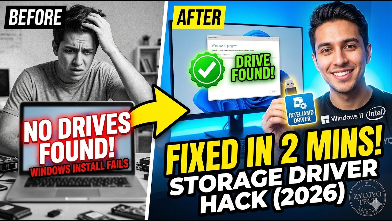 Fix We Couldn&rsquo;t Find Any Drives | Storage Driver Missing During Windows Installation