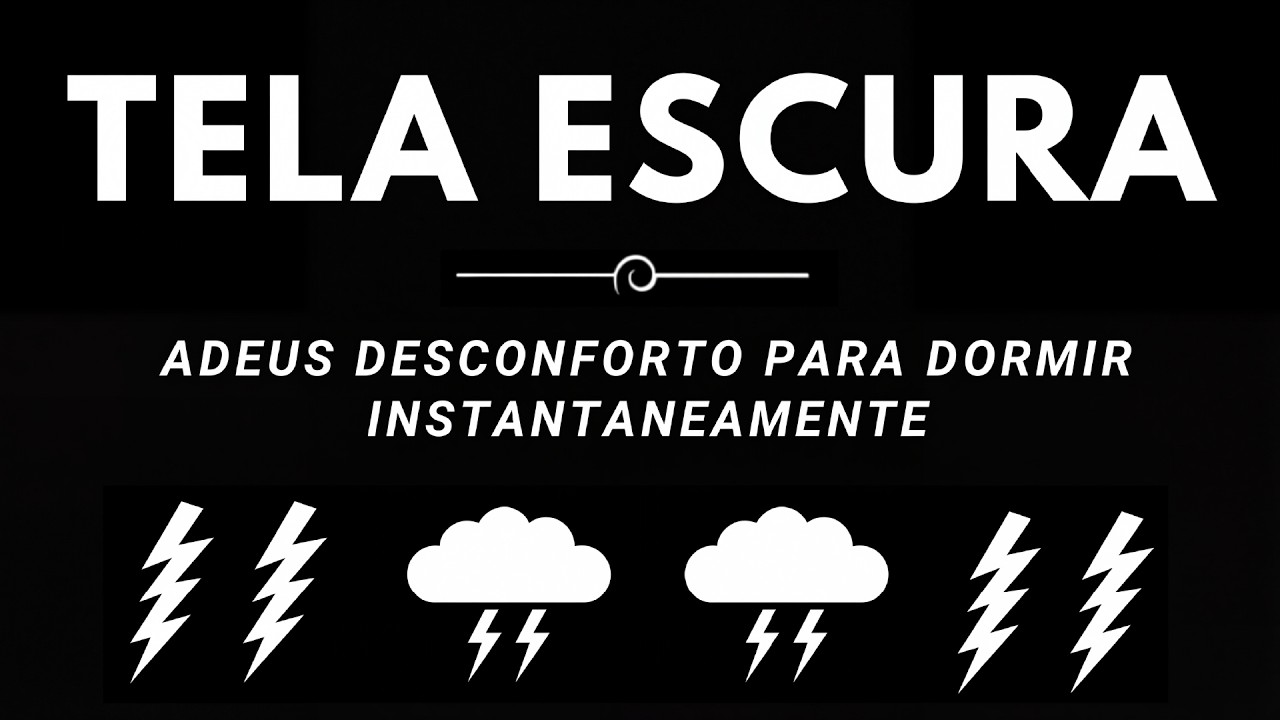 Resolver a Insônia com Chuva Pesada e Trovões Alto no Telhado 💤 O melhor Ruído Branco para Dormir