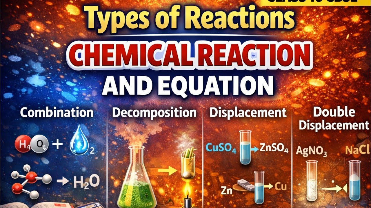 Types of chemical reactions | Class 10 
