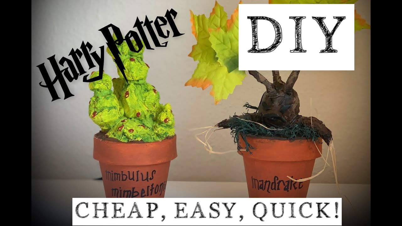 DIY Harry Potter Mandrake and Mimbulus Mimbletonia
