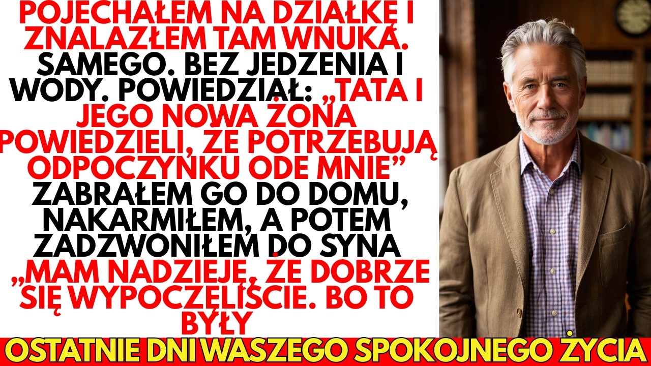 PRAWDZIWA HISTORIA:Znalazłem WNUKA na działce,głodnego i samotnego.Cicho wyszeptał„To nowa ŻONA taty