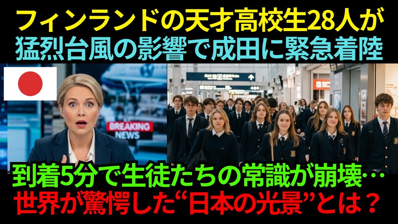 【海外騒然】フィンランドの天才高校生28人が成田に緊急着陸。到着5分で教育観が崩壊…「僕たちは“間違った教育”を受けてきた」【外国の反応】