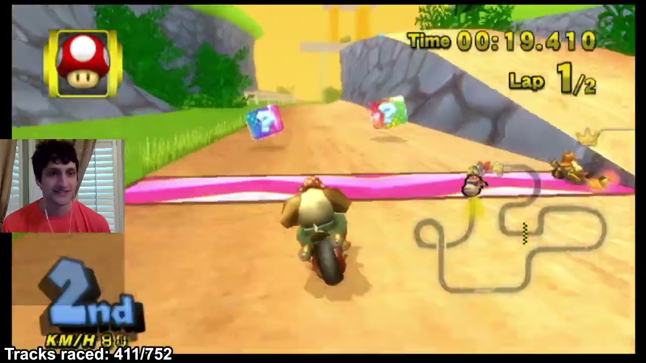 Playing all 752 TRACKS in Mario Kart Wii Deluxe!!! (Day 6) 🌴