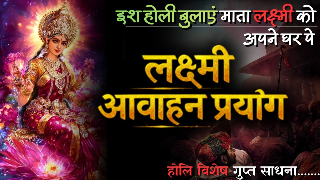 HOLI Special - लक्ष्मी आवाहन प्रयोग || घर में माता लक्ष्मी का आगमन