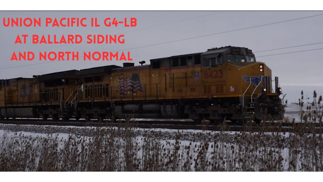 Il G4-LB at Ballard Siding Near Lexington, Il, and at North Normal.  #unionpacific #trains #freight