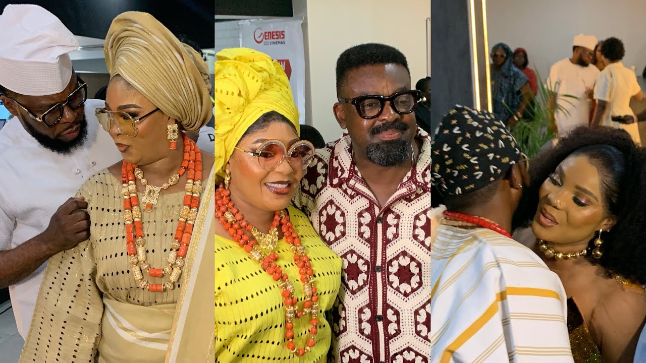 SEE WHAT HAPPENED AS KOLAWOLE AJEYEMI KUNLE AFOLAYAN IYABO OJO SOLA KOSOKO MEETS AT ELEKO PREMIERE 