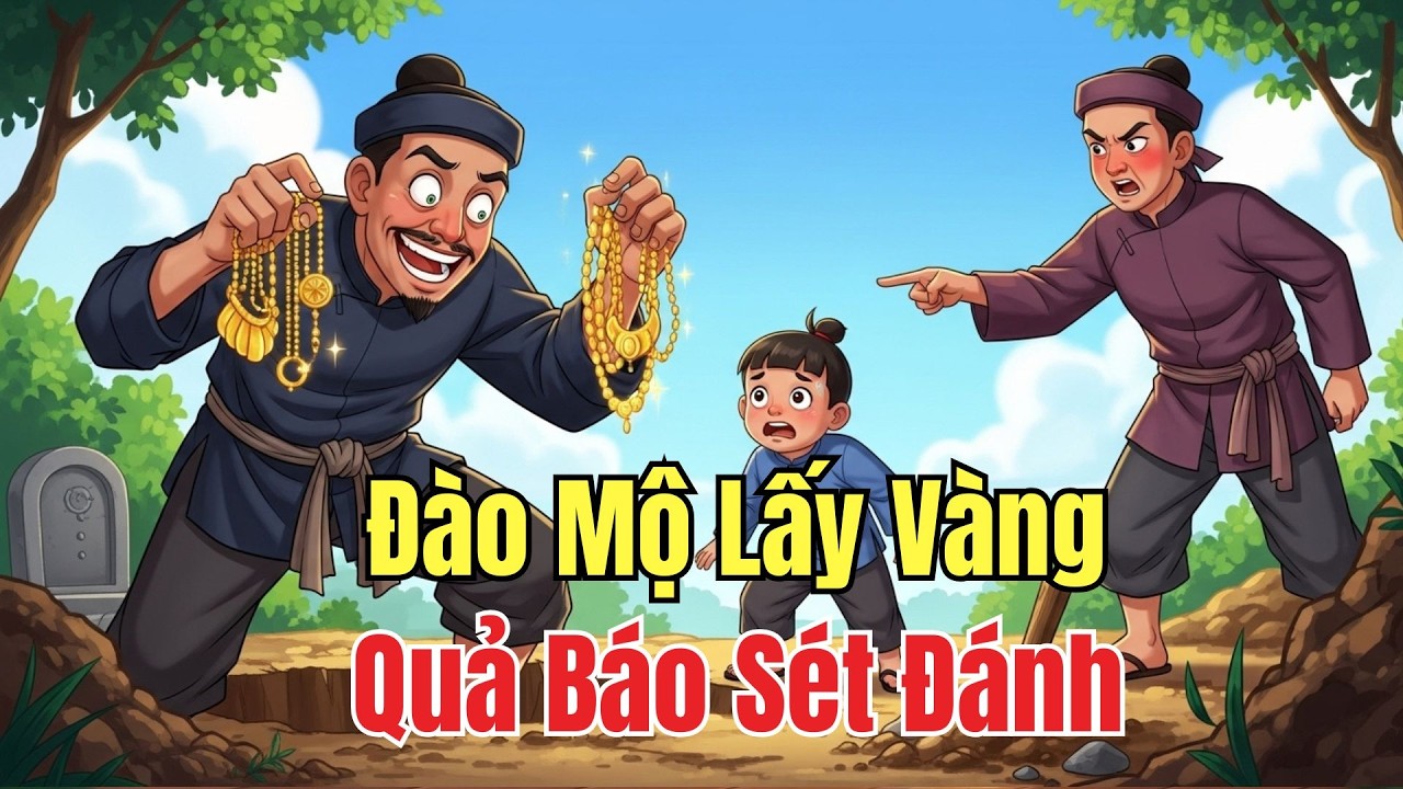 Chuyện Nhân Quả: Cha Dẫn Con Đào Mộ Lấy Vàng – Quả Báo Sét Đánh, Gia Sản Cháy Rụi Trong Một Đêm