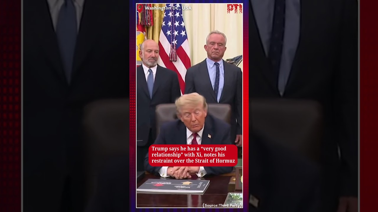 Trump says he has a &ldquo;very good relationship&rdquo; with Xi, notes his restraint over the Strait of Hormuz