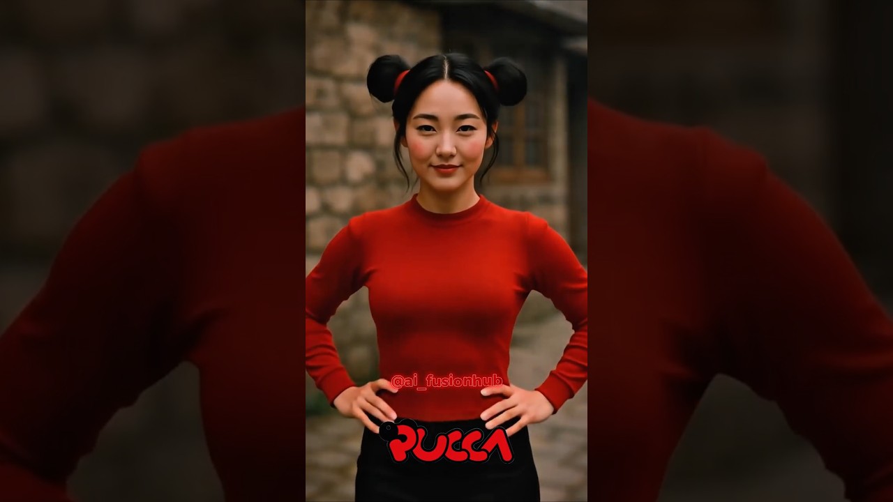 Pucca in Real Life, And Garu Still Can&rsquo;t Escape Her! 😂🖤💋#pucca #jetix #livingcartoon #cartoon