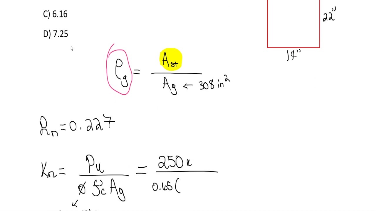 FE Exam Review - FE Civil - Column Strength Interaction Diagram