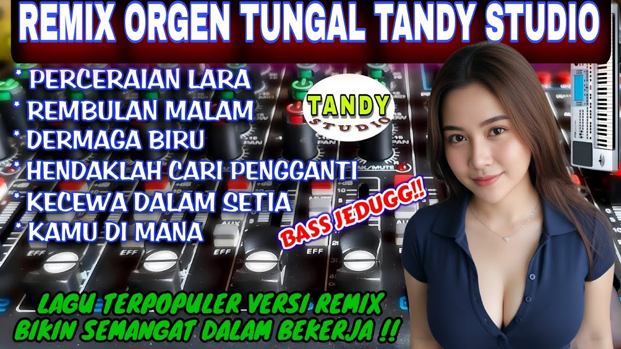 REMIX ORGEN TUNGGAL TANDY STUDIO❗Lagu viral versi remix❗Perceraian lara, Rembulan malam,Dermaga biru