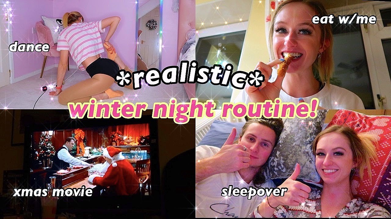 MY *REALISTIC* WINTER NIGHT ROUTINE 2021!❄️(dance studio, eat w/me, movie night) | Vlogmas Day 7🎅🏻