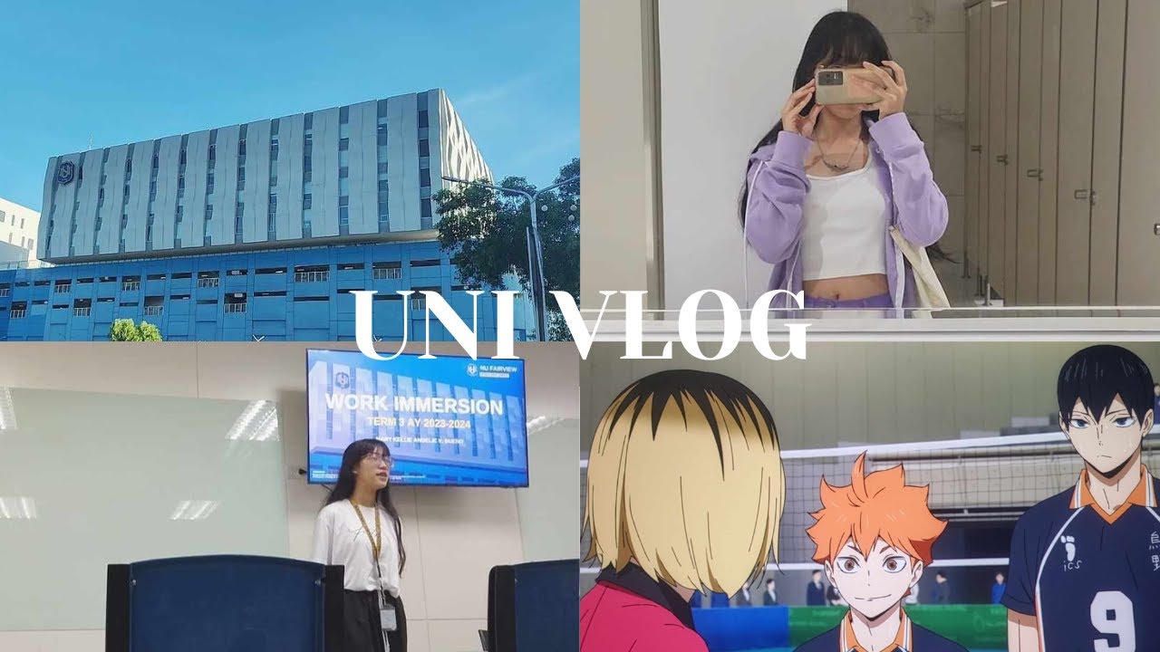 University Vlog (NU Fairview) | Work Immersion, Haikyu, and more ☁️🌸