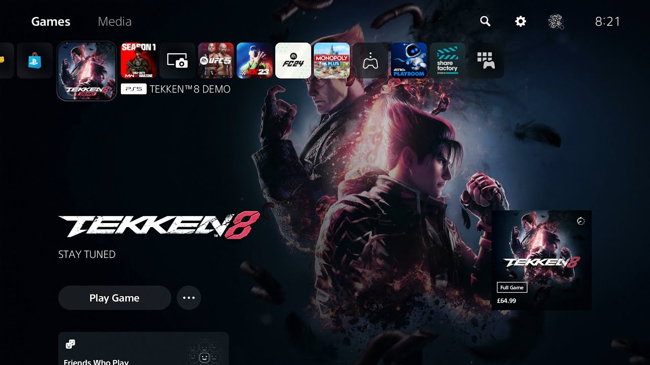TEKKEN 8 - Start Up Screen + FULL Menu Walkthrough (PS5 - DEMO)