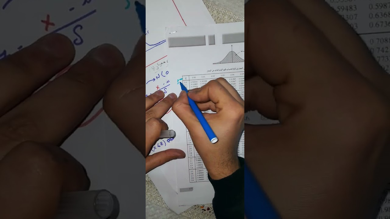 التوزيع الطبيعي. La lois normal   أبسط شرح ممكن إحصاء 3 للجامعيين مع استخدام الجدول + جميع القوانين 