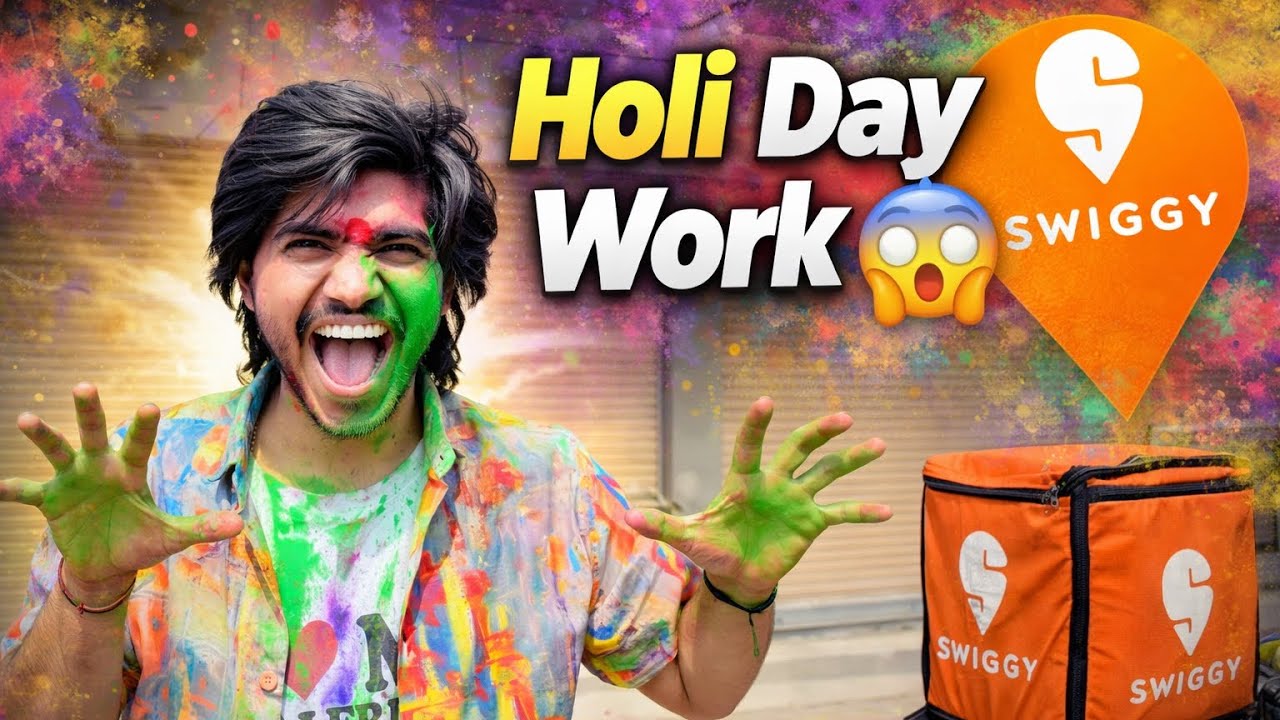 Holi Day Delivery 🚚 | Swiggy Rider Vlog