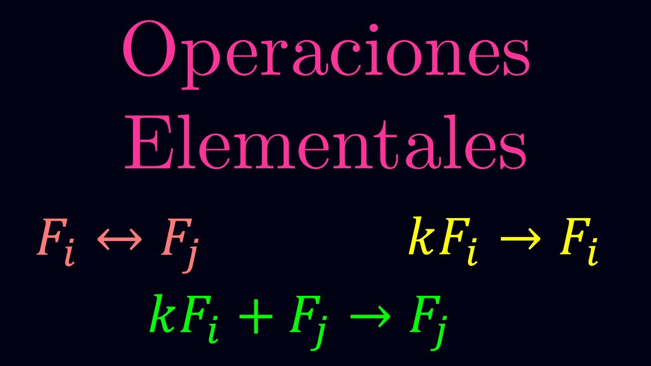 Transforma cualquier matriz con 3 movimientos