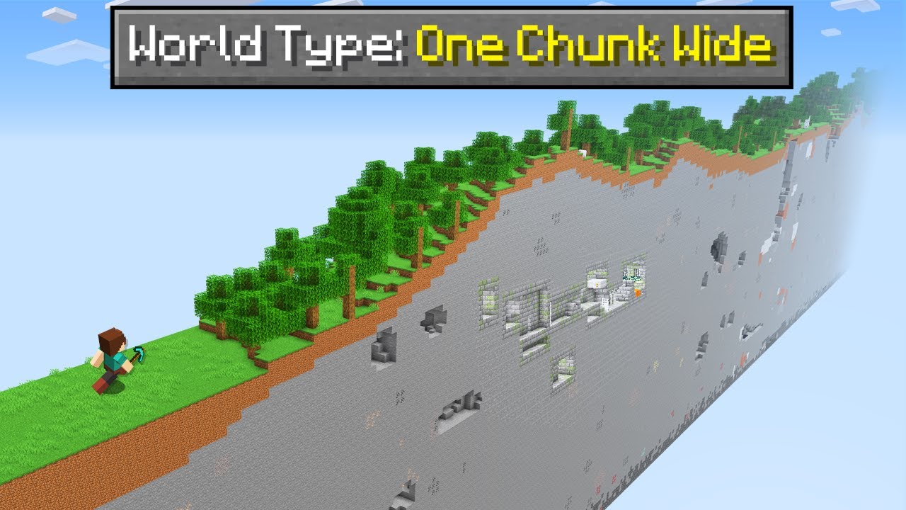 Minecraft, but it's One Chunk Wide!