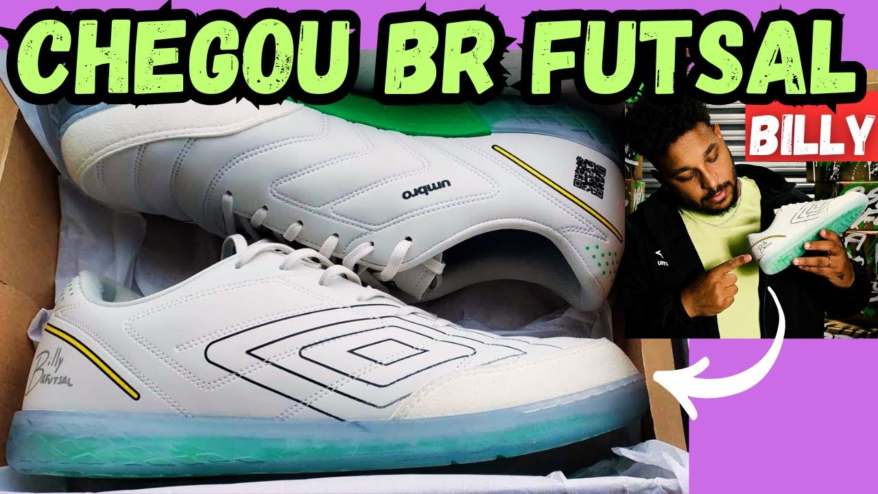 CHEIA DE NOVIDADES😲 NOVA CHUTEIRA DA UMBRO BR FUTSAL 2024‼ PARCERIA DA UMBRO COM BILLY DO BR FUTSAL👟