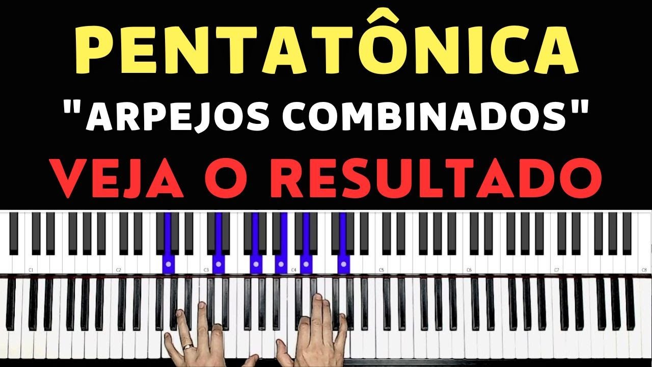 ARPEJOS E DEDILHADO DA ESCALA PENTATÔNICA NO TECLADO | O PODER CRIATIVO (AULA TECLADO)