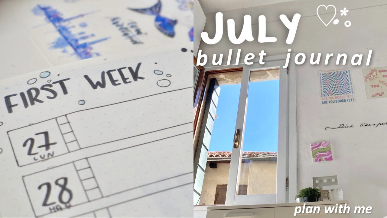 JULY BULLET JOURNAL🐋 🌊 il miglior modo per organizzarsi :)