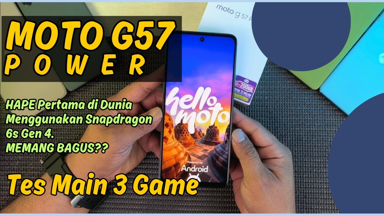 Moto G57 Power - 2.9 Jutaan, Baterai 7.000 mAh + Chipset Paling Baru, BAGUS DONG!? Tes Main 3 Game