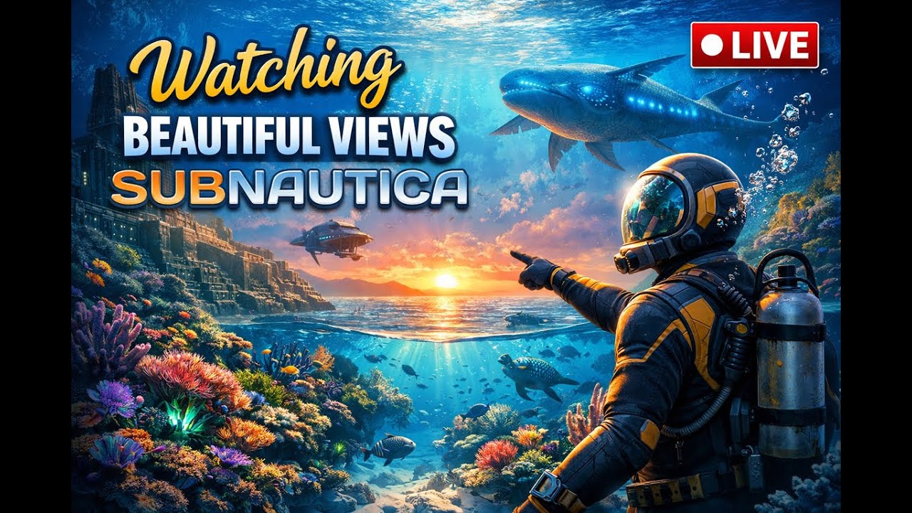 Calm and immersive underwater world with this relaxing live stream of Subnautica