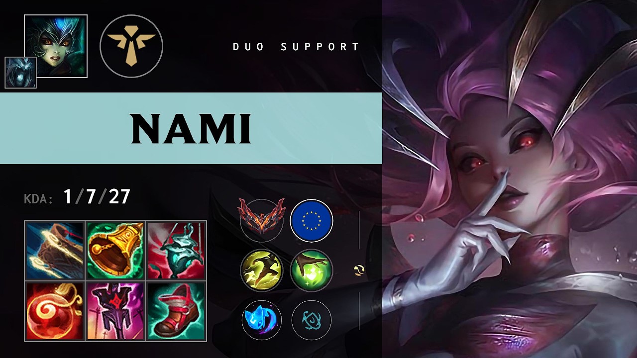 Nami Support vs Seraphine - EUW Grandmaster Patch 26.13