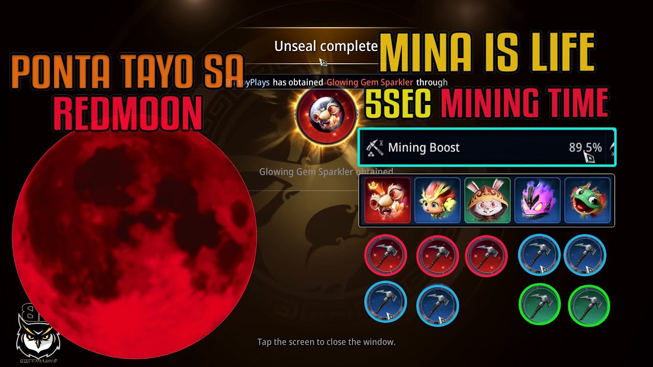 89 % Mining boost 5sec Mining time | Mina is life | Lets go to Redmoon Valley | Mir4