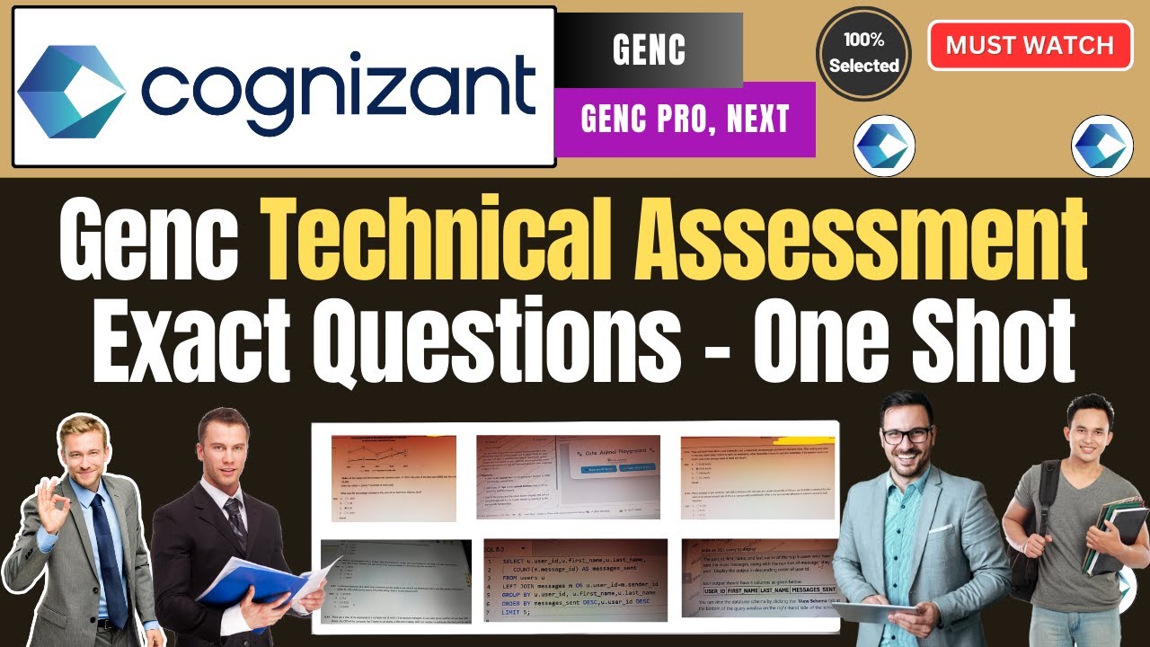 🔥Cognizant Actual Questions from technical Assessment | Cognizant GenC Assessment 2025 | PYQ