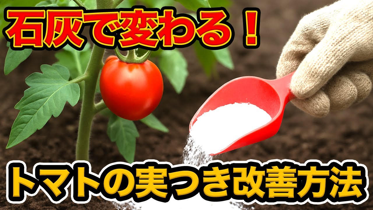 家庭菜園や農園のトマト栽培で元気がなくなった！？石灰で元気改善とトマトの育て方！【農家直伝】