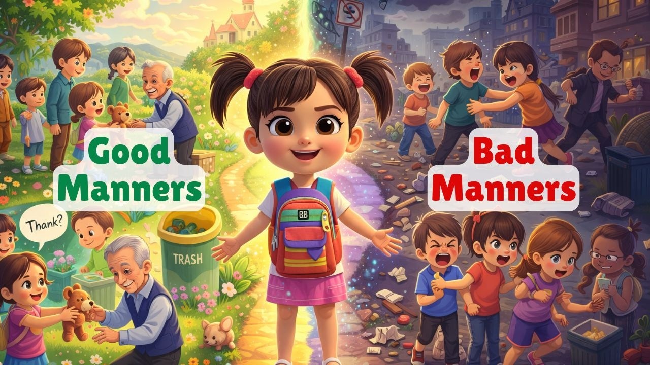 Good Manners vs Bad Manners | Good Manners for kids | Learn Good Manners | Kids Learning Video