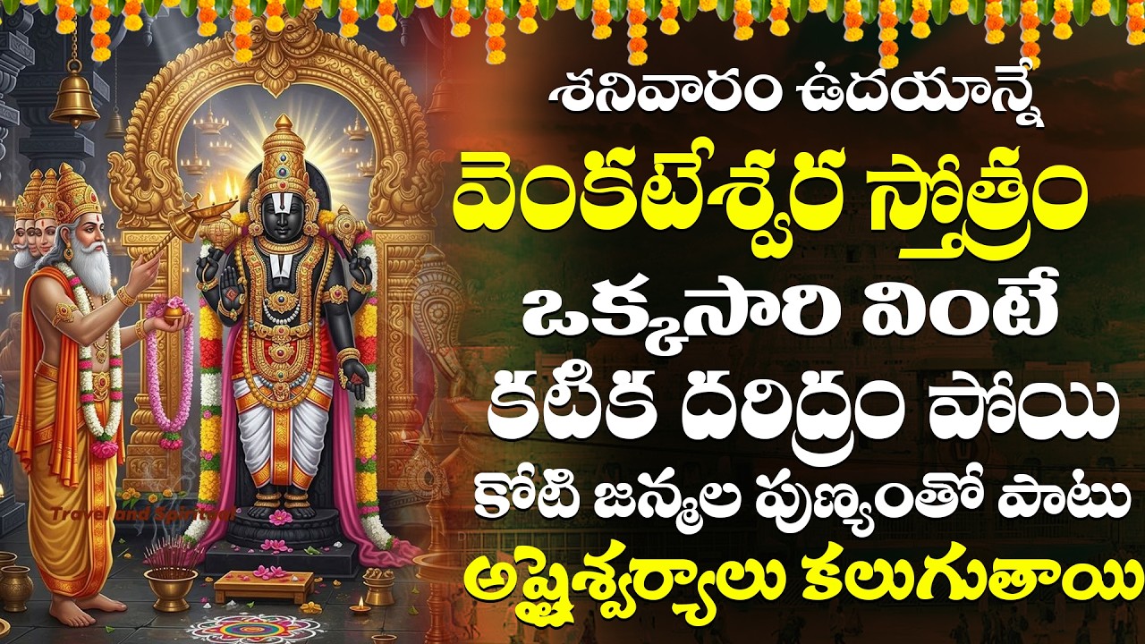 శనివారం ఉదయాన్నే వేంకటేశ్వరస్తోత్రం వింటే మీ కోరికలు నెరవేరుతాయి | Sri Venkateswara Stotram